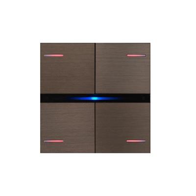 Set di 4 coperchi OL-U, Metallo Bronzo