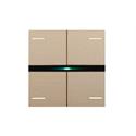Set di 4 coperchi OL-U, Metallo Champagne
