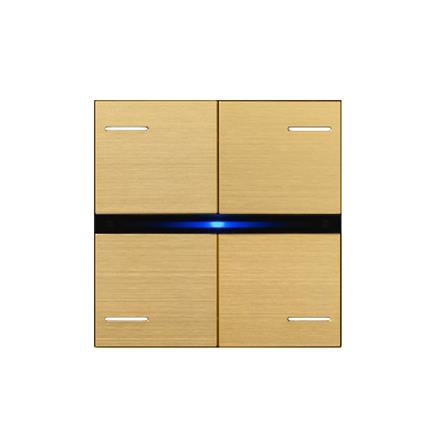 Set di 4 coperchi OL-U, Metallo Oro
