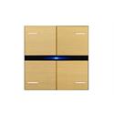 Set di 4 coperchi OL-U, Metallo Oro