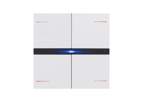 Set di 4 coperchi OL-U, Plastica Bianco
