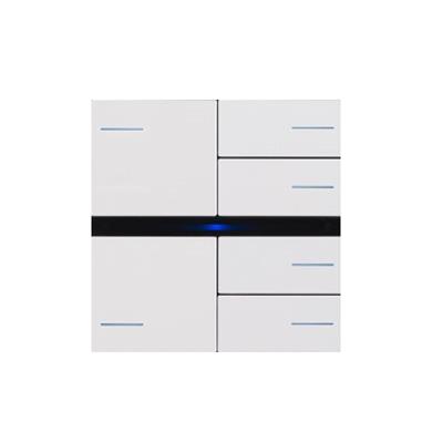 Set di 6 pieghe 2 a sinistra + 4 a destra, Bianco