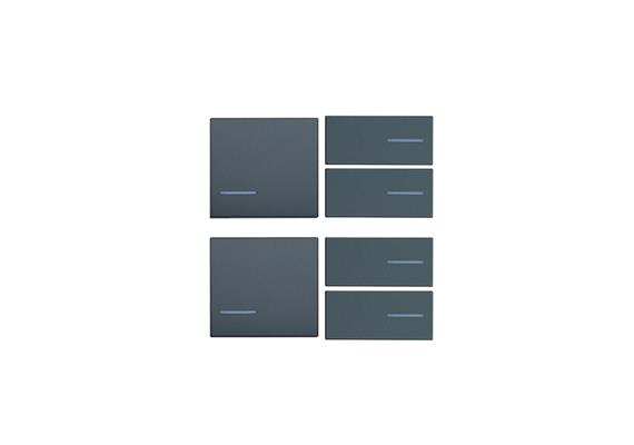 Set di 6 pieghe 2 a sinistra + 4 a destra,Fenix Grigio