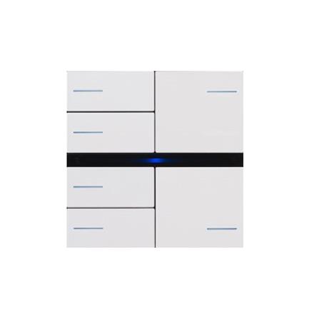 Set di 6 pieghe 4 a sinistra + 2 a destra, Bianco