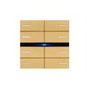 Set di 8 coperchi OL-U, Metallo Oro