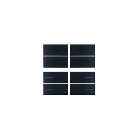 Set di 8 coperchi OL-U, Nero