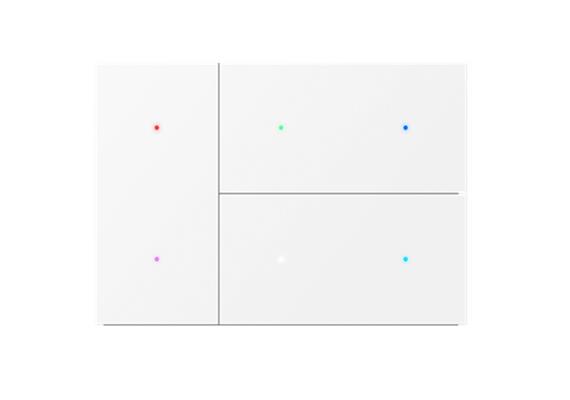 Set di coperchi Touch Pad, metallo, punto, bianco