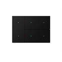 Set di coperchi Touch Pad, metallo, punto, nero