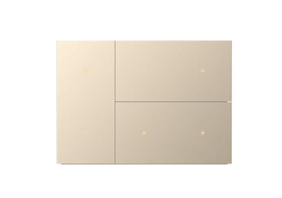 Set di coperchi Touch Pad, metallo, punto, oro