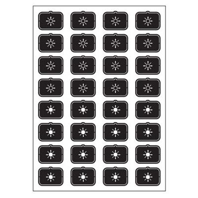 Set icone F nero