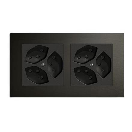 Telaio di copertura 2x 60mm, Fenix Nero