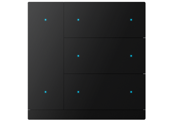 WALTZ Pulsante, 8 canali alu nero