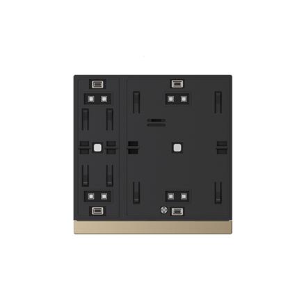 WALTZ pulsante secure 2 canali Alu, Oro