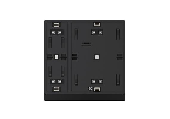 WALTZ pulsante secure, 4 canali, Alu nero / Grigio