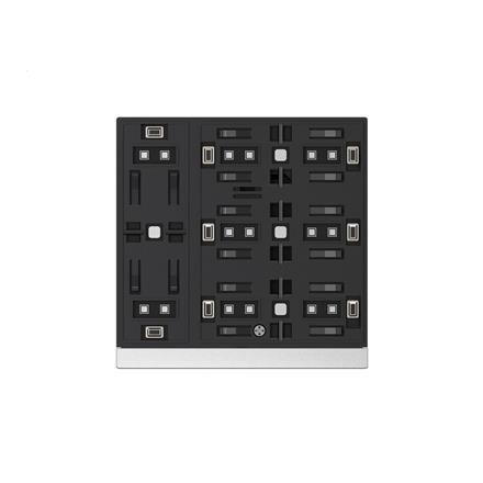 WALTZ Pulsante secure, 8 canali Alu Argento